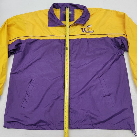 Vintage Kenpo Minnesota Vikings NFL Men's Purple Full-Zip Windbreaker Jacket 2XL - Picture 15 of 16